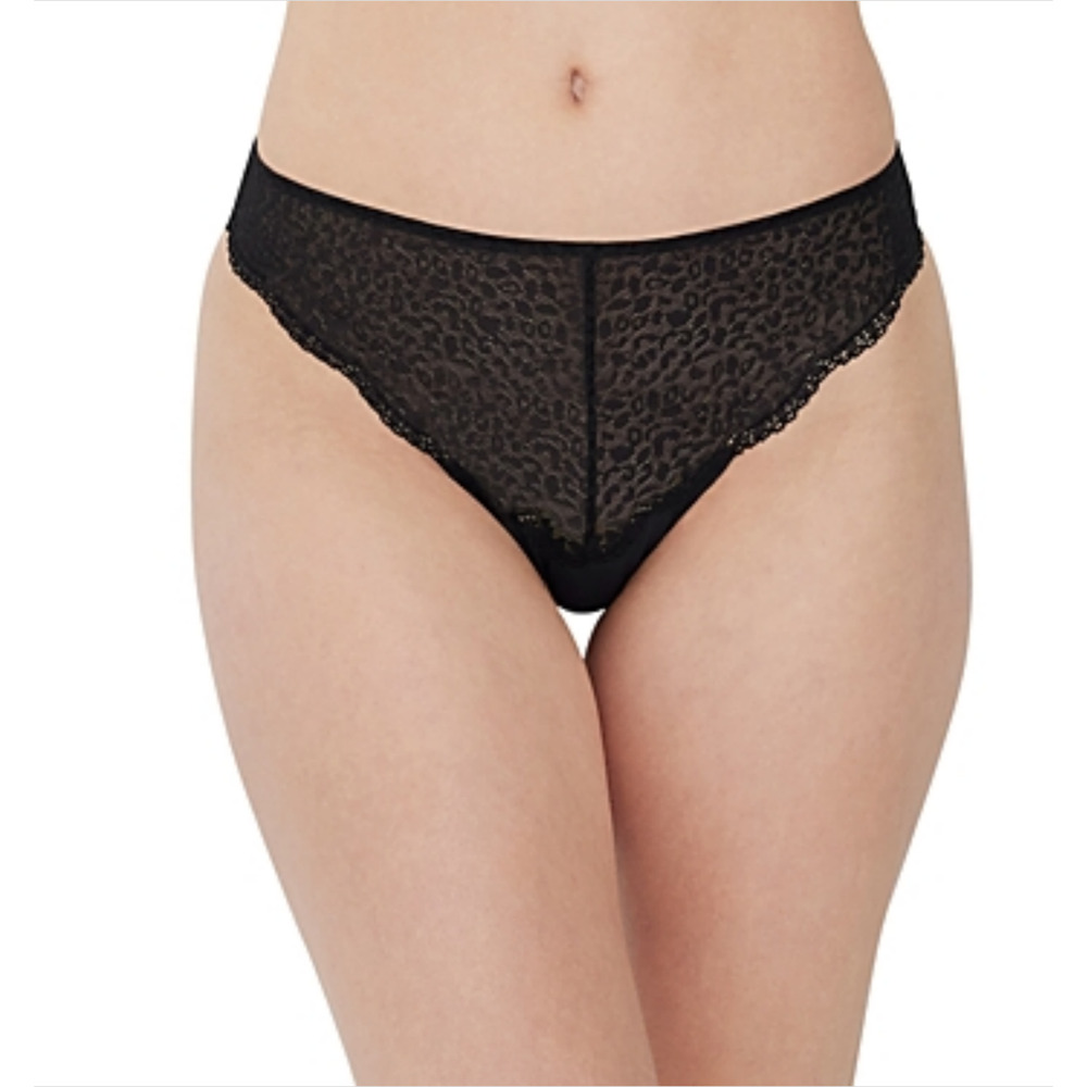 Skarlett Blue Women Rouse Lace Front Thong Black Size 2XL